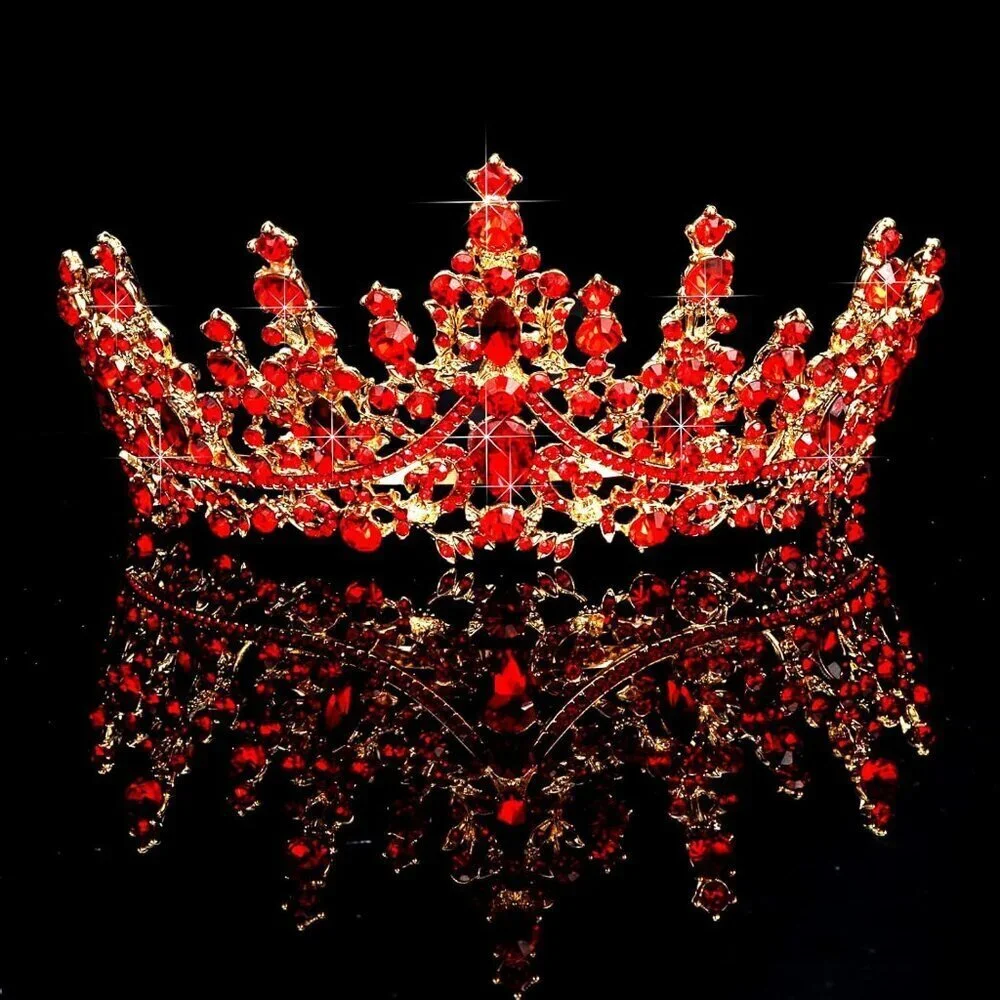 Queen Crown Women Crystal Tiara for Wedding Prom Halloween Costume Rhinestone